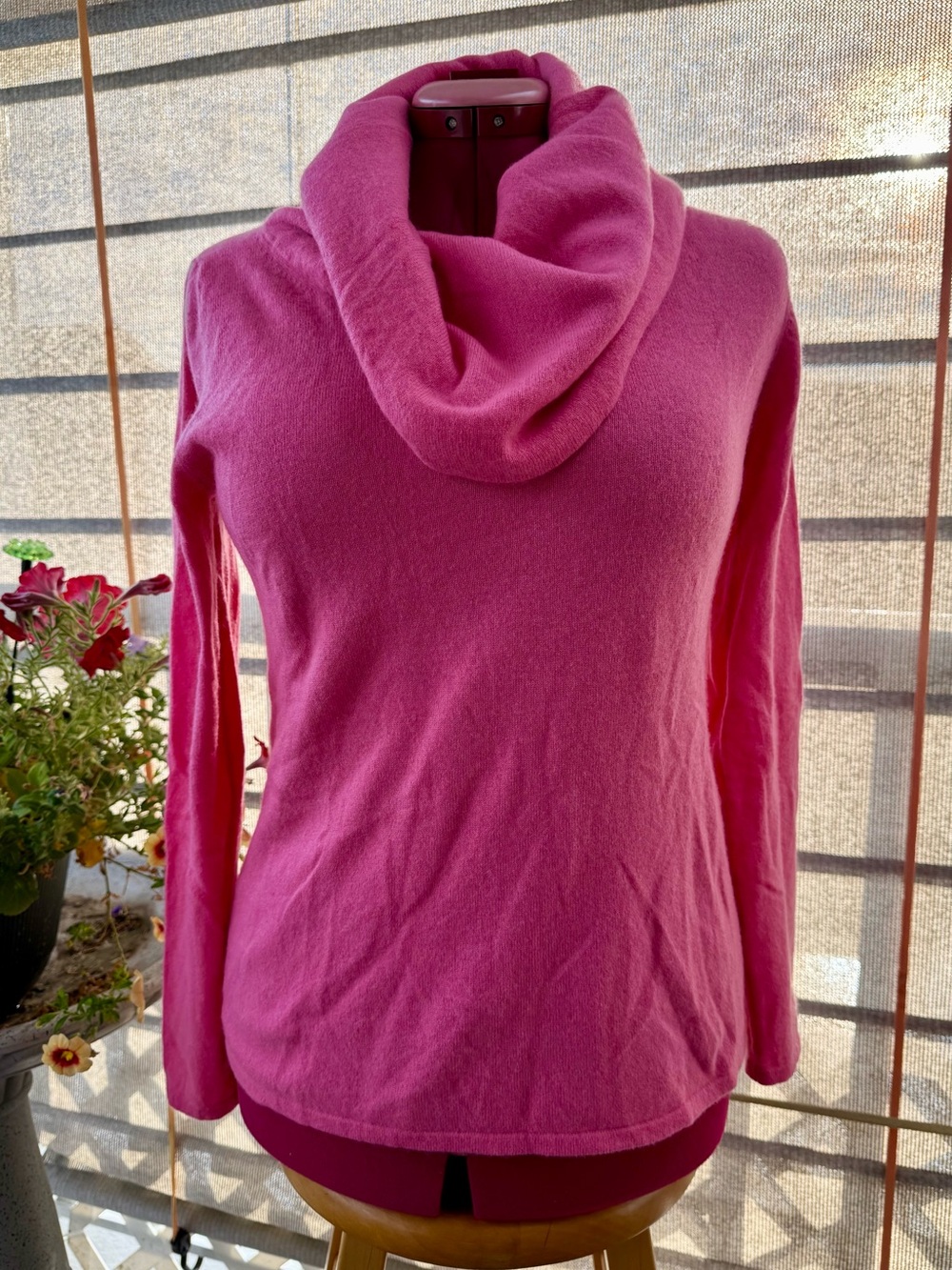 Sundance Sweet Sentiments 100% Cashmere Cowl Neck Sweater